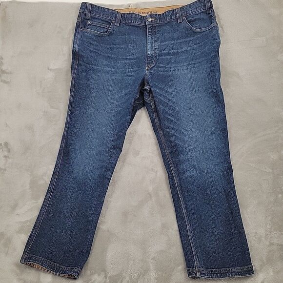 Duluth Other - Duluth Mens Flex Ballroom Jeans Size 46x32 Relaxed Dark Blue Denim Wash